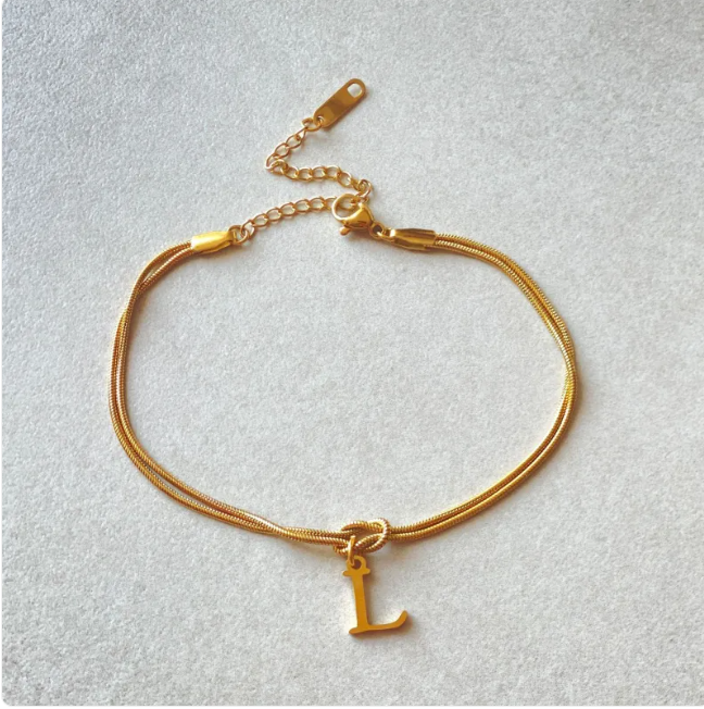 Pulseira Nó do Amor – Corrente de Cobra Dourada