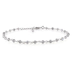 Yanara Labradorite Anklet for Women Dainty Boho Summer Beach Jewelry for Girls Handmade Rosary Charm Ankle Bracelets for her 9+1.5 inch Gifts For Her