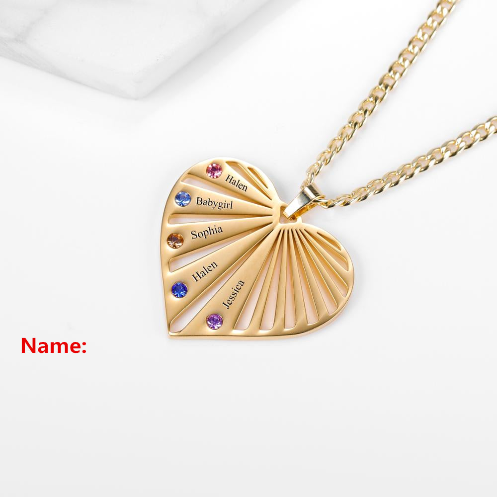 Colar de Diamantes em Forma de Coração Personalizado para Mulheres