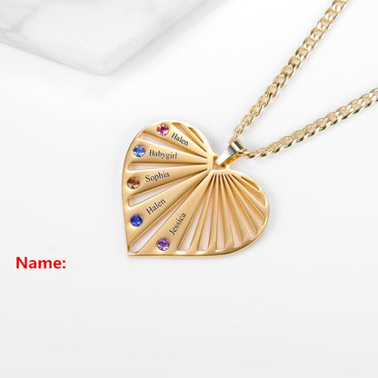 Colar de Diamantes em Forma de Coração Personalizado para Mulheres