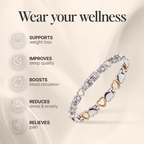 Pulseira de aço de titânio com ímã