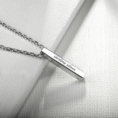 Pingente Personalizado 3D com Letra Alongada