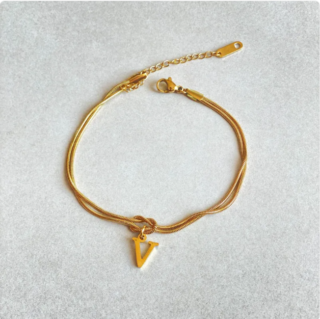 Pulseira Nó do Amor – Corrente de Cobra Dourada
