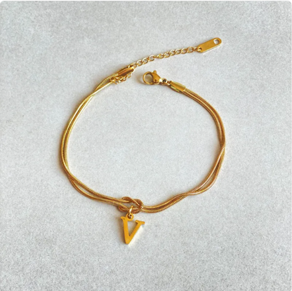 Pulseira Nó do Amor – Corrente de Cobra Dourada