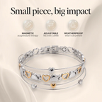 Pulseira de aço de titânio com ímã