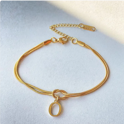 Pulseira Nó do Amor – Corrente de Cobra Dourada
