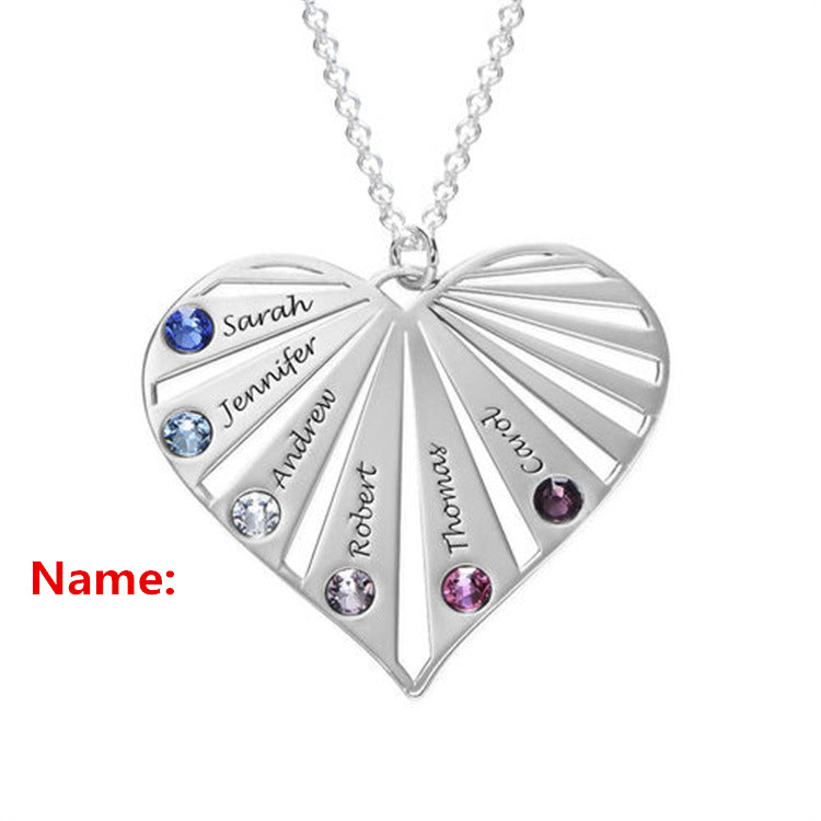 Colar de Diamantes em Forma de Coração Personalizado para Mulheres
