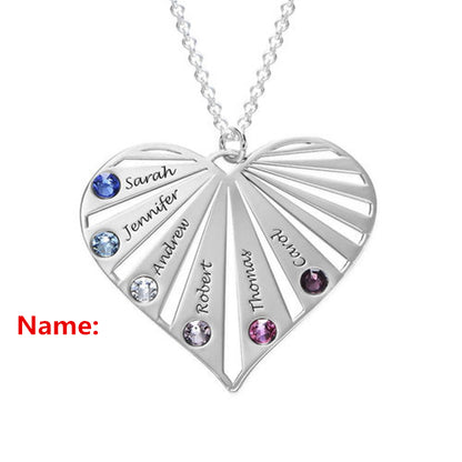 Colar de Diamantes em Forma de Coração Personalizado para Mulheres