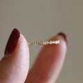 925 Sterling Silver 14K Gold Plating Sparkling Zircon Geometric Ring for Women Exquisite Sweet Party Wedding Jewelry Accessory