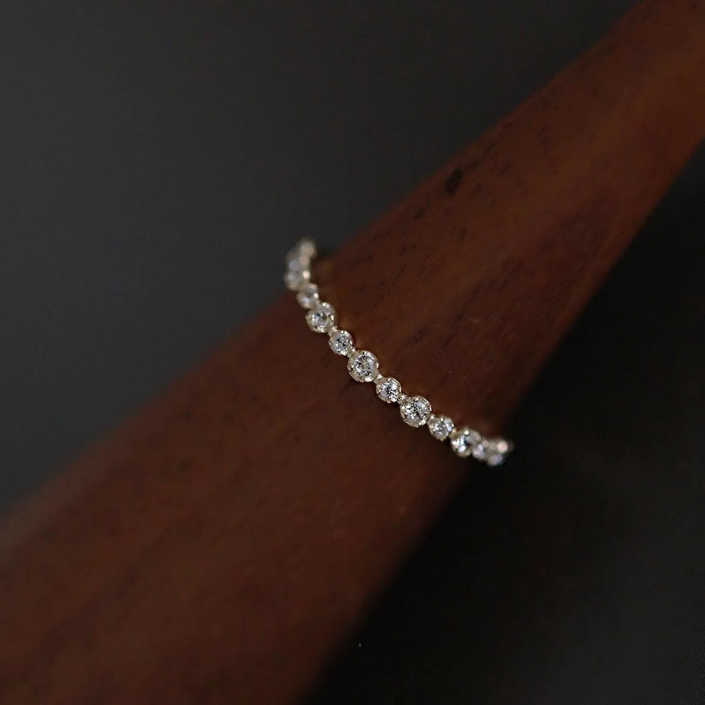 925 Sterling Silver 14K Gold Plating Sparkling Zircon Geometric Ring for Women Exquisite Sweet Party Wedding Jewelry Accessory