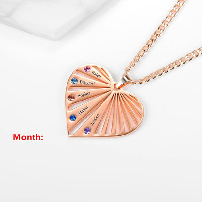 Colar de Diamantes em Forma de Coração Personalizado para Mulheres