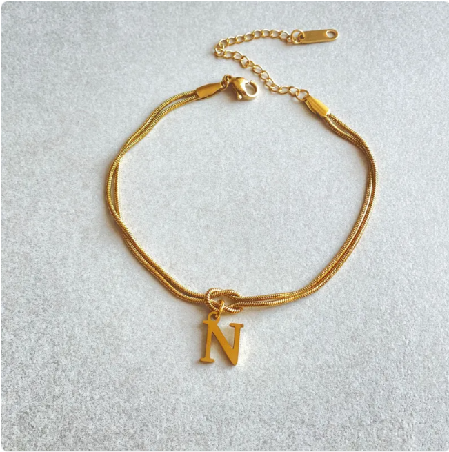 Pulseira Nó do Amor – Corrente de Cobra Dourada