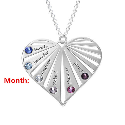 Colar de Diamantes em Forma de Coração Personalizado para Mulheres