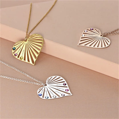 Colar de Diamantes em Forma de Coração Personalizado para Mulheres